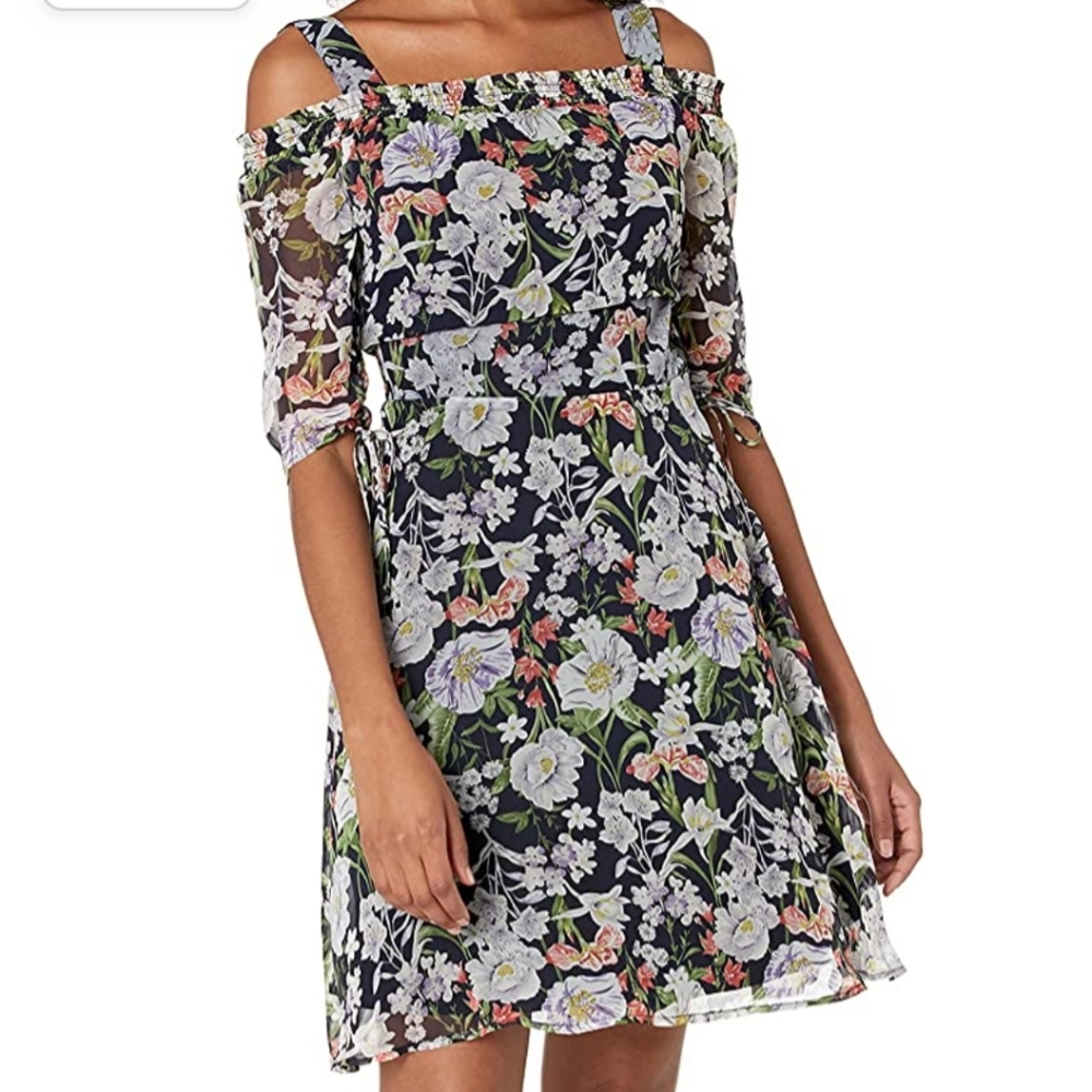 NWT Sam Edelman Women's Floral Mini Off The Shoulder Dress sz 0